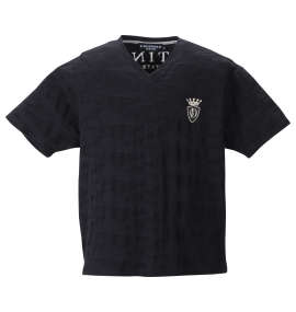 GLADIATE 刺繍カモフラジャガード半袖VネックTシャツ