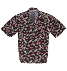 Coleman ブロード総柄プリントオープンカラー半袖シャツ